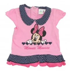 Βρεφικό Βαμβακερό Σετ Disney Baby - Minnie Mouse "Polka Dot Romance" (Ροζ/Denim Look) (AQE0508PINK) - Χειμωνιάτικα / εποχιακά...
