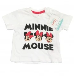 Βρεφικό Βαμβακερό Σετ Disney Baby - Minnie Mouse "Faces" (Λευκό/Κόκκινο Πουά) (DIS MF 51 12 9598 white)