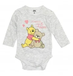 Βρεφικό Βαμβακερό Σετ Disney Baby - Winnie The Pooh "Always & Forever" (Γκρι/Ροζ) (DIS BP 51 12 A764)
