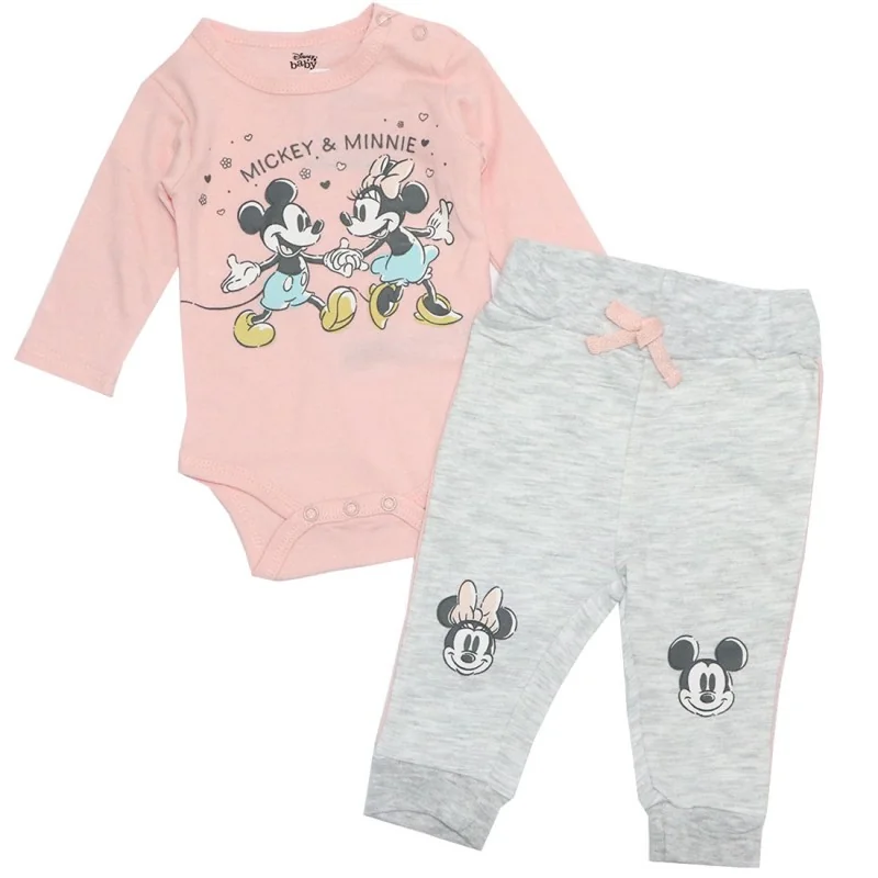 Βρεφικό Βαμβακερό Σετ Disney Baby - Mickey & Minnie "Holding Hands" (Ροζ/Γκρι) (DIS MF 51 12 A706) Βρεφικό Βαμβακερό Σετ Disney Baby - Mickey & Minnie "Holding Hands" (Ροζ/Γκρι) (DIS MF 51 12 A706)
