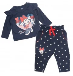 Βρεφικό Σετ Disney Baby Minnie Mouse "Miss Minnie" – Μπλούζα & Παντελόνι (Navy Blue) (DIS MF 51 12 A877) - Χειμωνιάτικα / επο...