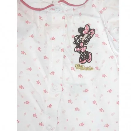 Βρεφικό Βαμβακερό Φορμάκι Disney Baby - Minnie Mouse "Starry Dreams" (Λευκό/Ροζ) (ER0174Α)