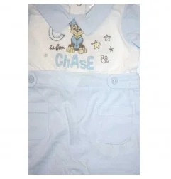 Βρεφικό Βαμβακερό Φορμάκι Paw Patrol "Chase is for C" – Γαλάζιο/Λευκό (ER0171) - Φορμάκια εποχικά (βαμβακερά)