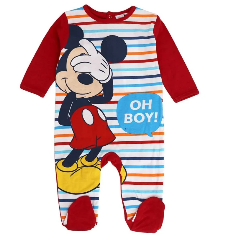 Βρεφικό Ολόσωμο Φορμάκι Disney Baby Mickey Mouse - "Oh Boy!" με Πολύχρωμες Ρίγες (100% Βαμβάκι) (TH0305A) Βρεφικό Ολόσωμο Φορμάκι Disney Baby Mickey Mouse - "Oh Boy!" με Πολύχρωμες Ρίγες (100% Βαμβάκι) (TH0305A)