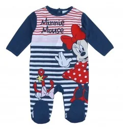 Βρεφικό Ολόσωμο Φορμάκι Disney Baby Minnie Mouse - Ναυτικό Στυλ με Ρίγες & Άγκυρα (ET0307- NAVY) - Φορμάκια εποχικά (βαμβακερά)
