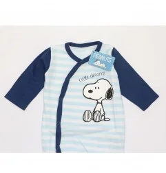 Βρεφικό Ολόσωμο Φορμάκι Snoopy Peanuts - "Little Dreams" με Πλάγιο Κούμπωμα (SN 51 05 499)