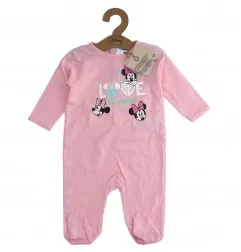 Βρεφικό Ολόσωμο Φορμάκι Disney Baby Minnie Mouse "Love the Planet" – 100% Οργανικό Βαμβάκι (UE0315) - Φορμάκια εποχικά (βαμβα...