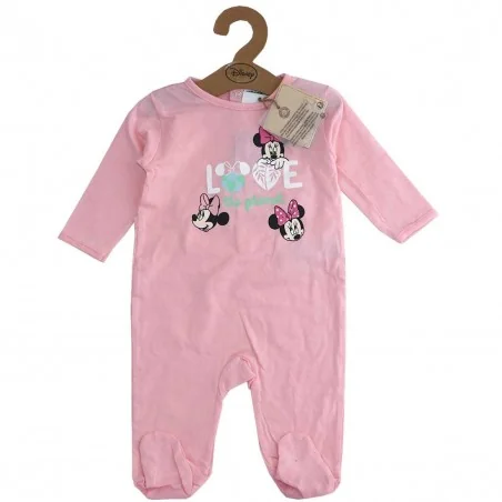 Βρεφικό Ολόσωμο Φορμάκι Disney Baby Minnie Mouse "Love the Planet" – 100% Οργανικό Βαμβάκι (UE0315) - Φορμάκια εποχικά (βαμβα...