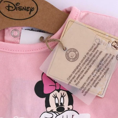 Βρεφικό Ολόσωμο Φορμάκι Disney Baby Minnie Mouse "Love the Planet" – 100% Οργανικό Βαμβάκι (UE0315)