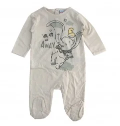 Βρεφικό Ολόσωμο Φορμάκι Disney Baby Dumbo – "Up, Up and Away" Εκρού (UE0325) - Φορμάκια εποχικά (βαμβακερά)