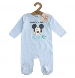 Βρεφικό Ολόσωμο Φορμάκι Disney Baby Mickey Mouse "Dreaming of a Beautiful Planet" – 100% Οργανικό Βαμβάκι(UE0321 BLUE) - Φορμ...