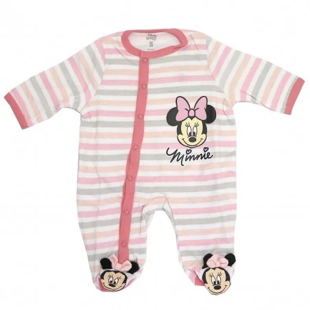 Disney Baby Minnie Mouse Βρεφικό βαμβακερό Φορμάκι (DIS MF 51 05 9656 pink)
