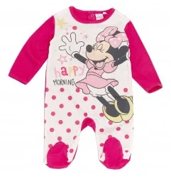 Βρεφικό Βαμβακερό Φορμάκι Disney Baby Minnie Mouse "Happy Morning" – 100% Premium Cotton (VH0326 fux) - Φορμάκια εποχικά (βαμ...