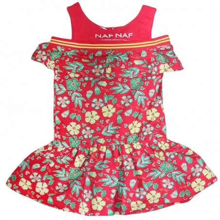 NAF NAF Παιδικό φόρεμα για κορίτσια (NNSE1075RED) - Καλοκαιρινά φορέματα