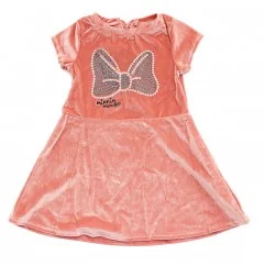 Disney Minnie Mouse παιδικό φόρεμα βελουτέ για κορίτσια (HS1115)