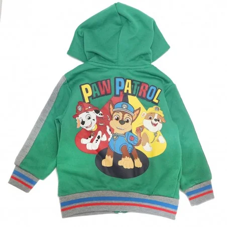 Paw Patrol Χειμωνιάτικη Παιδική ζακέτα φούτερ με κουκούλα για αγόρια (VH1043 green)