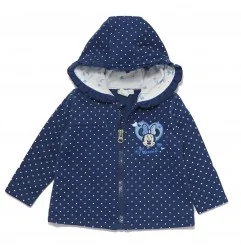 Βρεφικό Σετ 3 Τεμαχίων Disney Baby - Minnie Mouse "Fun and Happy" (Μπλε Σκούρο Πουά) (APH0179)
