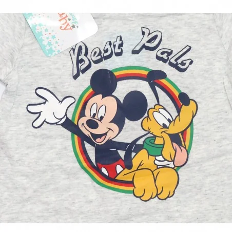 Disney Baby Mickey Mouse & Pluto Βρεφικό Βαμβακερό Μακρυμάνικο Μπλουζάκι "Best Pals" - Γκρι Μελανζέ (TH0006) Disney Baby Mickey Mouse & Pluto Βρεφικό Βαμβακερό Μακρυμάνικο Μπλουζάκι "Best Pals" - Γκρι Μελανζέ (TH0006)