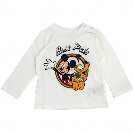 Disney Baby Mickey Mouse & Pluto Βρεφικό Βαμβακερό Μακρυμάνικο Μπλουζάκι "Best Pals" - Λευκό (TH0006A) Disney Baby Mickey Mouse & Pluto Βρεφικό Βαμβακερό Μακρυμάνικο Μπλουζάκι "Best Pals" - Λευκό (TH0006A)