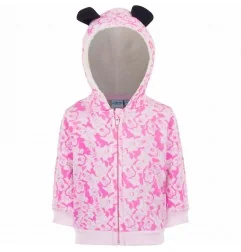 Disney Baby Minnie Mouse Βρεφική Ζακέτα Coral Fleece με Κουκούλα & Αυτάκια – Ροζ (RH0030) - Ζακέτες - Μπλούζες φούτερ