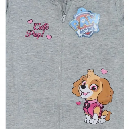 Paw Patrol Βρεφική Εποχιακή Ζακέτα με Φερμουάρ "Skye & Everest" – Ροζ/Γκρι Μελανζέ (PAW 51 18 1779)