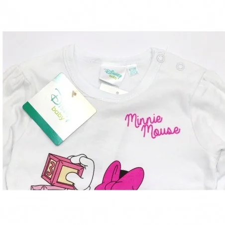 Disney Baby Minnie Mouse Βρεφική Βαμβακερή Μπλούζα "Learning Fun" – Λευκό (91533A) Disney Baby Minnie Mouse Βρεφική Βαμβακερή Μπλούζα "Learning Fun" – Λευκό (91533A)