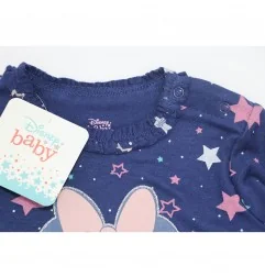 Disney Baby Minnie Mouse Βρεφική Βαμβακερή Μπλούζα με Αστέρια & Βολάν – Μπλε Σκούρο (DIS MF 51 02 1329) - Μπλουζάκια Μακρυμάν...