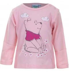 Σετ 2 Τεμαχίων Disney Baby Winnie the Pooh Βρεφικές Βαμβακερές Μπλούζες – Ροζ & Λευκό (1038 Girl) - Μπλουζάκια Μακρυμάνικα (μ...