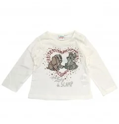 Disney Baby Βρεφικό βαμβακερό μπλουζάκι για κορίτσια (HU0025) - Μπλουζάκια Μακρυμάνικα (μακό)