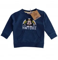 Disney Baby Mickey Mouse Βρεφική Μπλούζα Φούτερ "Nature Adventure" - 100% Οργανικό Βαμβάκι - Μπλε Σκούρο (HU0004.BIO) - Ζακέτ...