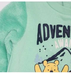 Disney Baby Winnie the Pooh & Tigger Βρεφική Μπλούζα Φούτερ "Adventure Awaits" - Βεραμάν (VH0025)