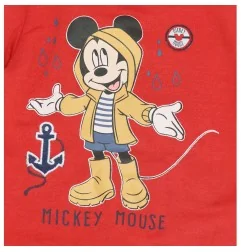 Disney Baby Mickey Mouse Βρεφική Μπλούζα Φούτερ με Ναυτικό Σχέδιο - Κόκκινο (VH0017 red) - Ζακέτες - Μπλούζες φούτερ