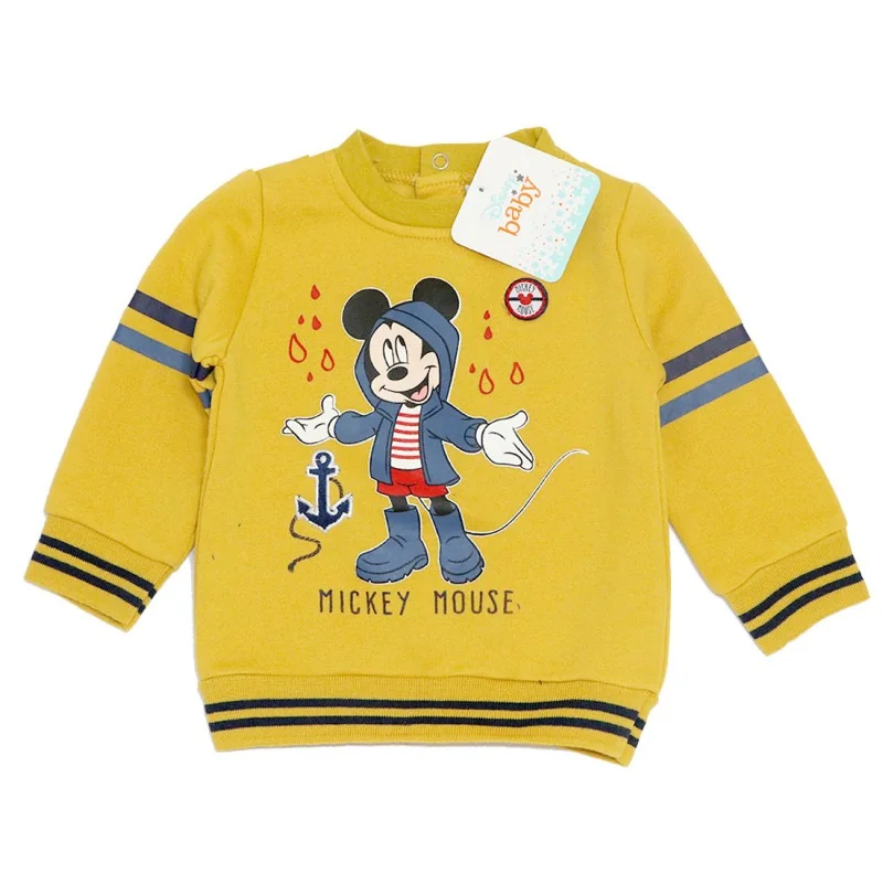 Disney Baby Mickey Mouse Βρεφική Μπλούζα Φούτερ με Ναυτικό Σχέδιο - Κίτρινο (VH0017 yellow) Disney Baby Mickey Mouse Βρεφική Μπλούζα Φούτερ με Ναυτικό Σχέδιο - Κίτρινο (VH0017 yellow)