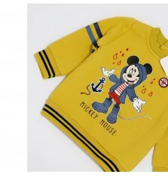 Disney Baby Mickey Mouse Βρεφική Μπλούζα Φούτερ με Ναυτικό Σχέδιο - Κίτρινο (VH0017 yellow) - Ζακέτες - Μπλούζες φούτερ