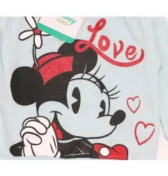 Disney Baby Minnie Mouse Βρεφική Μπλούζα Φούτερ "Love" - Γαλάζιο (HS0089B)