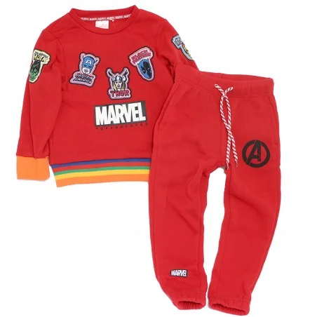 Marvel Avengers Χειμωνιάτικο Παιδικό Σετ Φόρμας για αγόρια (VH1150 red) - Φόρμες