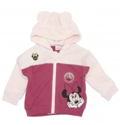 Disney Baby Minnie Mouse Βρεφική Χειμερινή Ζακέτα "Little Explorer" με Χνούδι - Ροζ/Μπορντό (VH0039) - Ζακέτες - Μπλούζες φούτερ