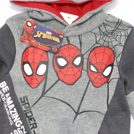 Marvel Spiderman Παιδικό Χειμωνιάτικο Σετ Φόρμας για αγόρια (HU1348 grey)