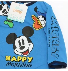 Βρεφικό Ολόσωμο Φορμάκι Disney Baby Mickey Mouse – "Happy Morning" (EV0333 Blue)