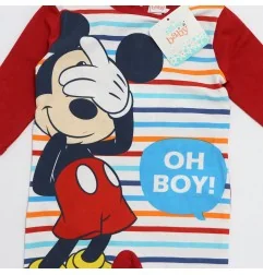 Βρεφικό Ολόσωμο Φορμάκι Disney Baby Mickey Mouse - "Oh Boy!" με Πολύχρωμες Ρίγες (100% Βαμβάκι) (TH0305A) - Φορμάκια εποχικά ...