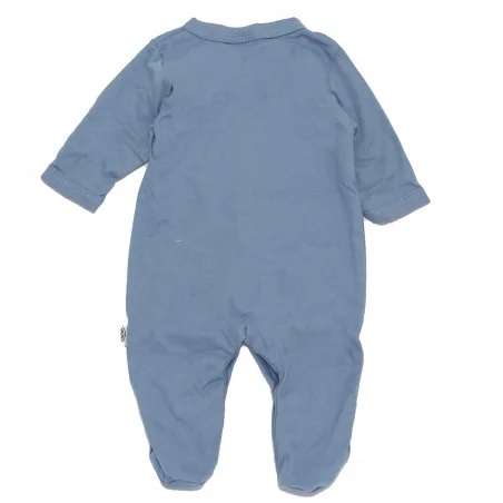 Βρεφικό Ολόσωμο Φορμάκι Makoma "Hello Dude" – Denim Blue (100% Βαμβάκι) (02227)