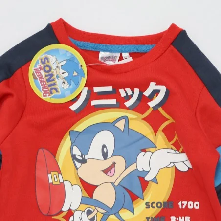 Sonic παιδική μπλούζα φούτερ για αγόρια (HW1242 red)