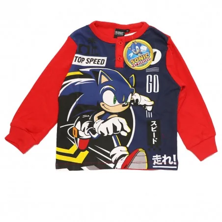 Sonic Παιδική Βαμβακερή Πιτζάμα Για Αγόρια (HW2183 red)