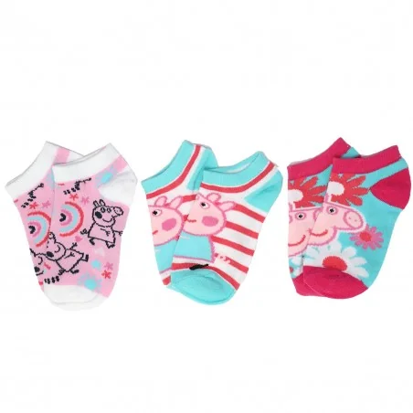 Peppa Pig Παιδικές κοντές Κάλτσες για κορίτσια σετ 3 ζευγάρια (WE0618) - Κάλτσες κοντές κορίτσι