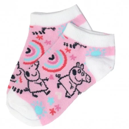 Peppa Pig Παιδικές κοντές Κάλτσες για κορίτσια σετ 3 ζευγάρια (WE0618)