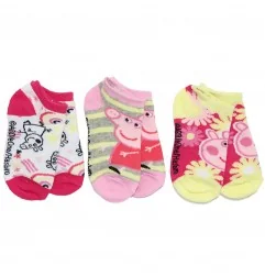 Peppa Pig Παιδικές κοντές Κάλτσες για κορίτσια σετ 3 ζευγάρια (WE0618 pink) - Κάλτσες κοντές κορίτσι