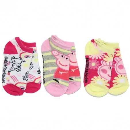 Peppa Pig Παιδικές κοντές Κάλτσες για κορίτσια σετ 3 ζευγάρια (WE0618 pink) - Κάλτσες κοντές κορίτσι