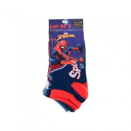 Marvel Spiderman παιδικές κοντές κάλτσες σετ 3 ζευγάρια (WE0601 blue)