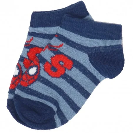 Marvel Spiderman παιδικές κοντές κάλτσες σετ 3 ζευγάρια (WE0601 blue)