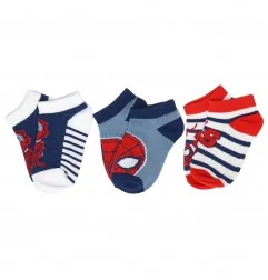 Marvel Spiderman παιδικές κοντές κάλτσες σετ 3 ζευγάρια (WE0601 white) - Κάλτσες κοντές αγόρι